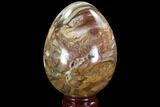 Colorful, Polished Petrified Wood Egg - Triassic #92996-1